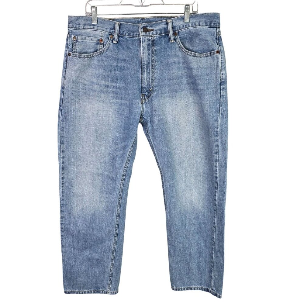 Mens Levis 505 Regular Fit Straight Leg Blue Denim Jeans 100% Cotton Size 38X30